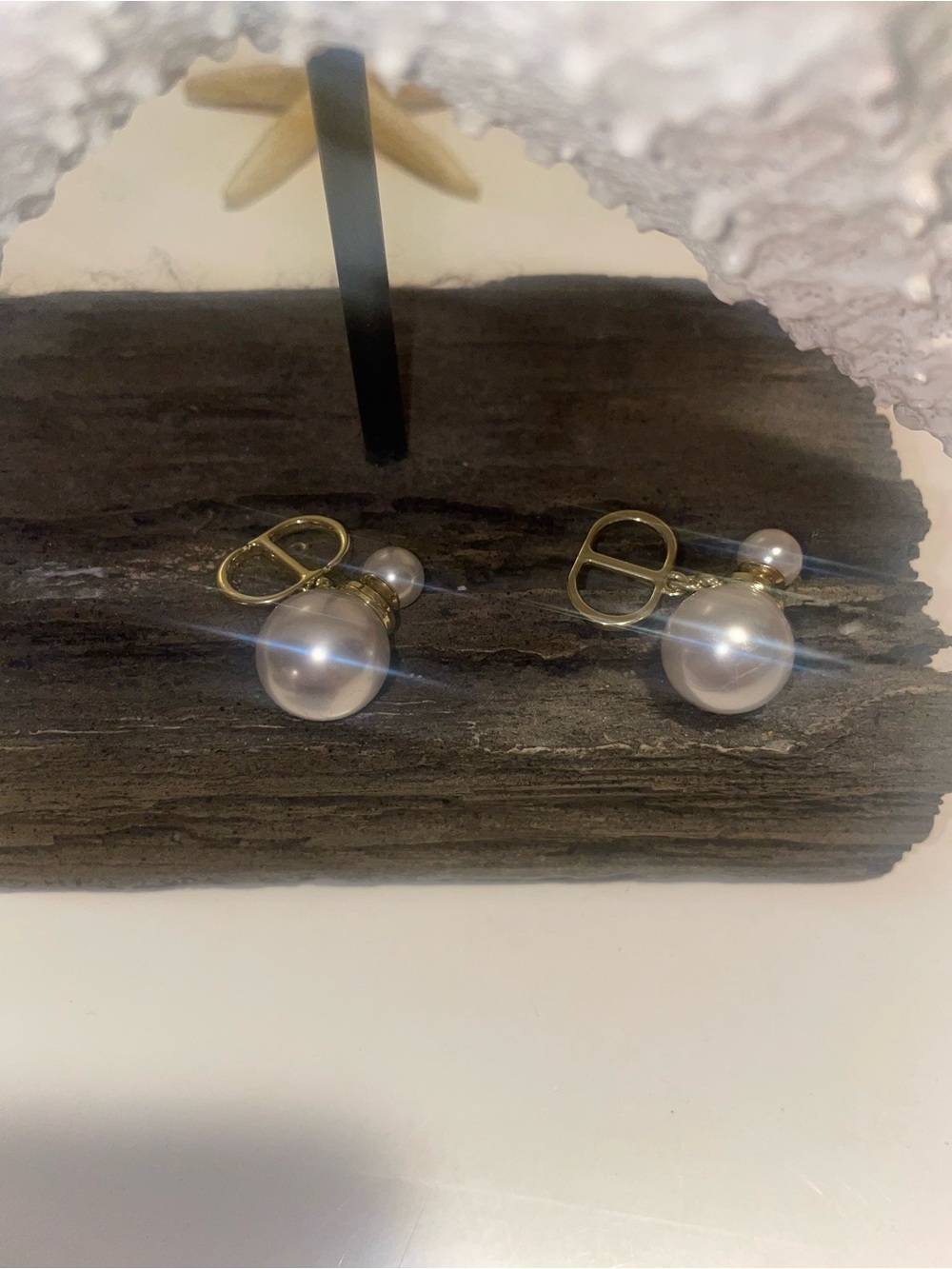 Gold and Pearl Drop Earrings - Elegant White Pearl Dangle